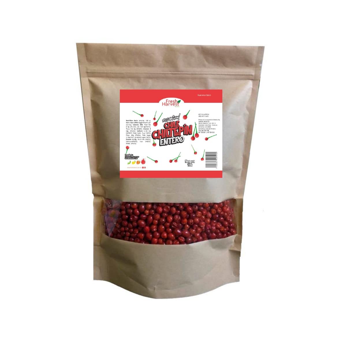 Whole Chiltepín 1lb | Mexican Hot Chili | Fresh Harvest