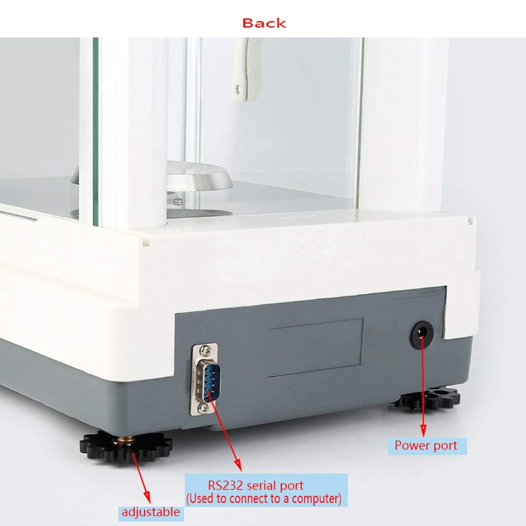Balanza de Laboratorio de Alta precisión de 0,0001 g, balanza analítica, báscula electrónica con Cubierta de Vidrio Resistente al Viento para pesaje de precisión，100 g x 0,0001 g