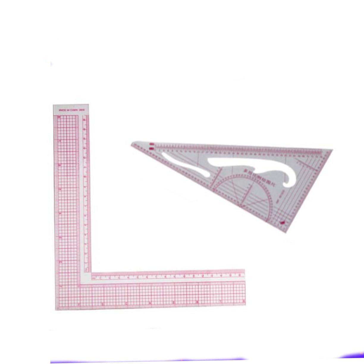 SHINEOFI 7 Piezas Reglas de Corte para Costura Herramientas de Medición Reglas Multifuncionales para Patchwork Acolchado Uso el Hogar Medida para Ropa