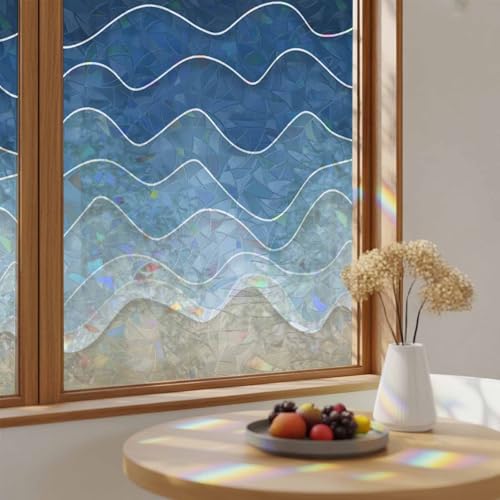 Película de privacidad para ventana efecto arcoíris 79x18 in miniatura 1