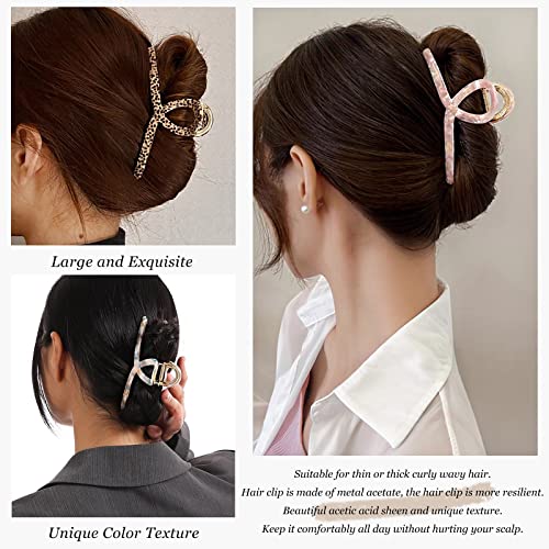 Big Hair Claw Clips Butterfly Hair Clips for Women 4.7" Acetate Claw Clips Metal Hair Clip for Girls Hair Accessories for Long Thick Hair 3 Pcs - Image 2