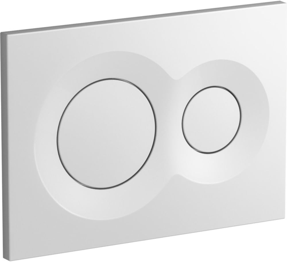 Kohler K-75890-0 Lynk Flush Actuator Plate for 2" x 4" In-Wall Tank and Carrier System, White