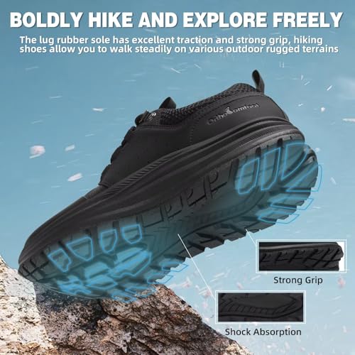 Image of OrthoComfoot Men's Wide Orthopedic Plantar Fasciitis Shoes: Comfortable High Arch Support Trail Running Shoes for Walking & Hiking, Orthotic Tennis Sneakers Relief Flat Feet, Feet Pain