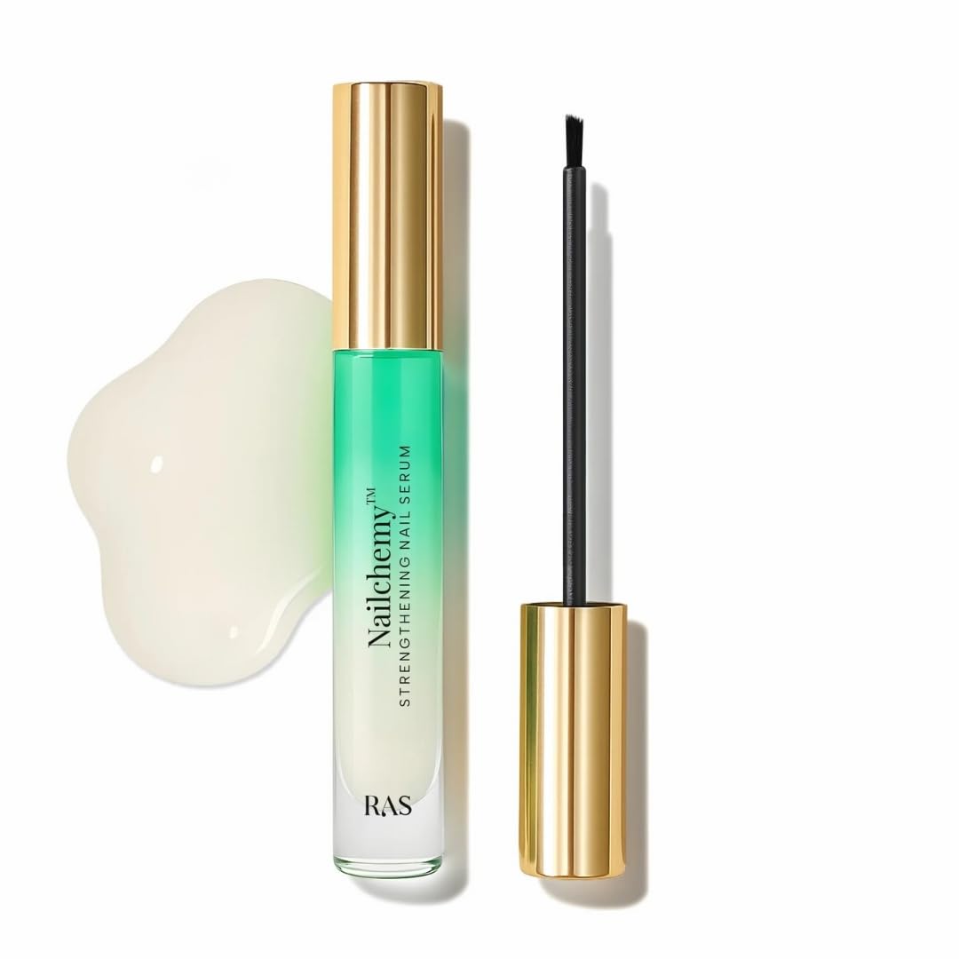 RAS Luxury oils Nailchemy Nail Strengthening Serum | Growth Boosting Nail & Cuticle Treatment with Hydrolyzed Keratin & Collagen | Strengthens Brittle Nails, Repairs Damage & Promotes Healthy Nail Growth | Vegan, cruelty free