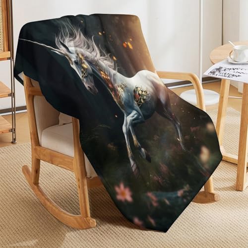 Couvertures moelleuse flannel cheval grand plaid pour le lit - 7