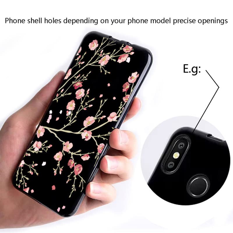 CXKJ Custodia per Cubot P60 (6.52 Pollice) + Pellicola Vetro Temperato,Nero Cover Morbido Silicone Custodie TPU Cover,per P60 Antiurto Case - A4