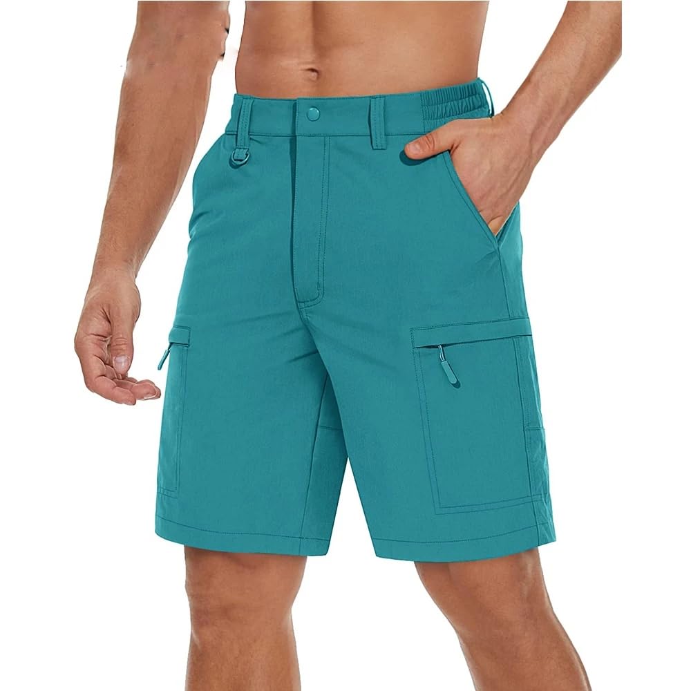 Pantalones cortos de verano para hombre, senderismo, pesca, exteriores, camping, viajes, safari, pantalones cortos de trabajo con múltiples bolsillos