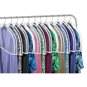 Clear Vinyl Shoulder Covers Closet Suit Protects Storage Home Decor Set of 12, 12″H x 22″W x 2″D