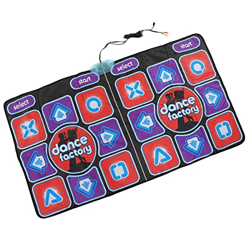 Electronic Dance Mat, Dance Floor Pad 2 Player Dance Pad Floor Games AV Interface Remote Control High Sensitivity TV Birthday Gifts Ideas