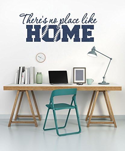 Bedroom Décor No Place Like Home Softball Wall Decals Sticker Vinyl Lettering Sport 28x11-Inch Deep Blue