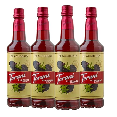 Image of Torani Puremade Blackberry Flavored Drink Syrup, 25.4 fl oz (Pack of 4)