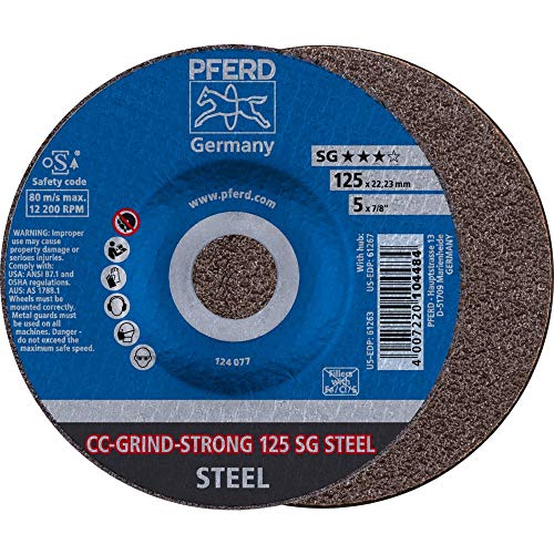 10 x PFERD CC-GRIND-Schleifscheibe CC-GRIND-STRONG 125 SG STEEL | Art.: 64181125