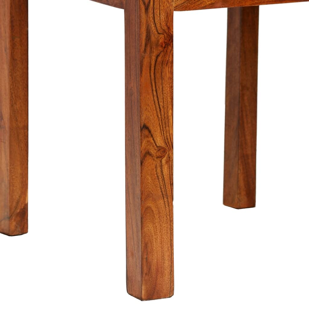 Générique Set di 2 sedie in legno massiccio acacia miele | Design moderno, fatto a mano, facile da pulire, capacità 110 kg per sedile