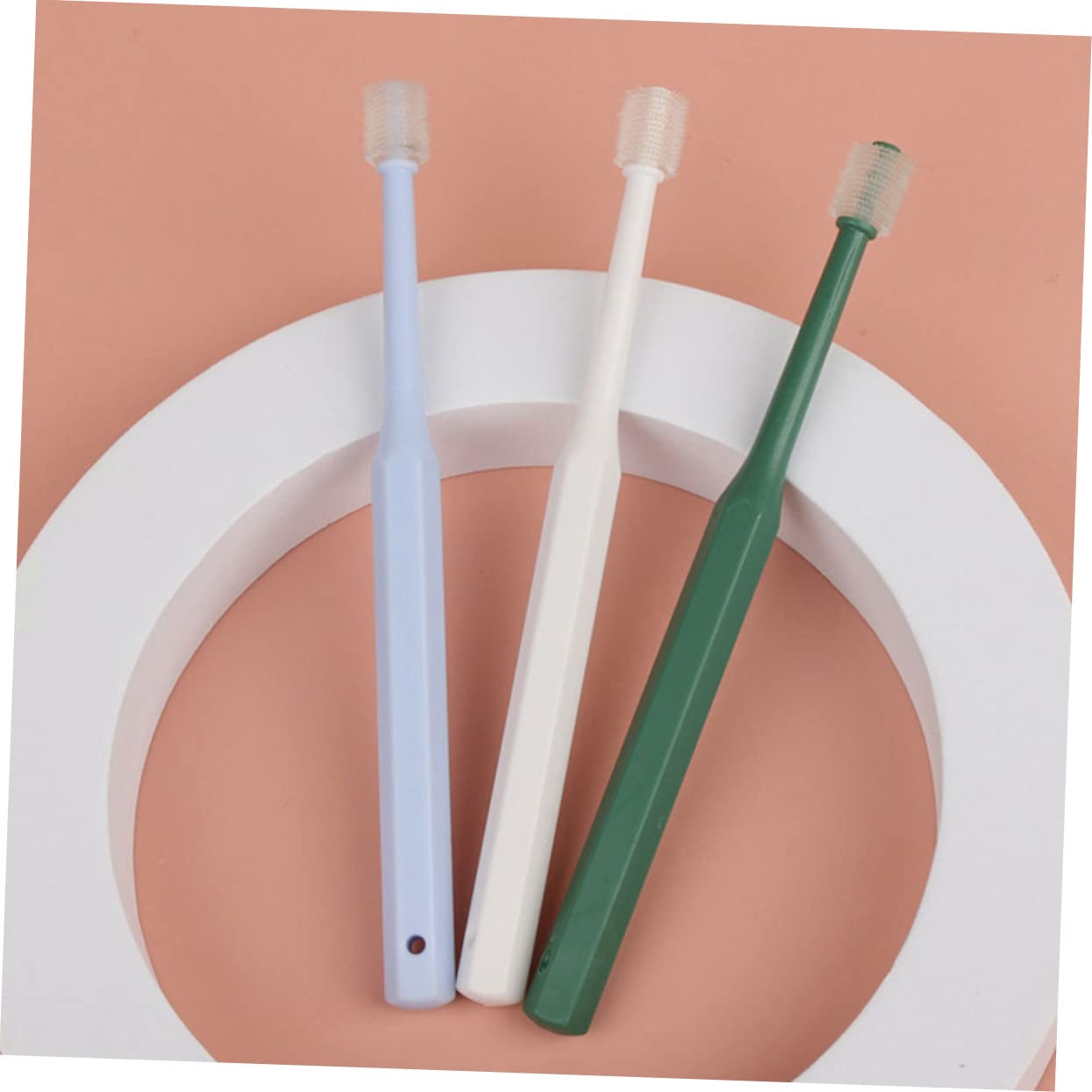 BESPORTBLE 12pezzi Spazzolini Per Cani e Gatti Spazzolino Da Denti Plastica Con Setole Morbide Pulizia Orale Per Animali Domestici Manico Ergonomico e Antiscivolo Confezione Da Verdi