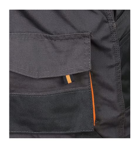 Foto von ART.MAS Latzhose Arbeitshose Classic Handwerker KFZ Gärtner Mechaniker 270g/m2 (52, Graphit/orange)