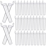 Frienda 300 Pcs Clear 116 mm Plastic Tube Container with Lids Bulk Waterproof Sealing Container with Lids