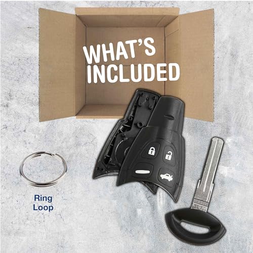 Boîtier clé voiture LTQSAAM433TX KeylessOption coque télécommande boutons de remplacement