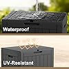 MAIUSCOLI 30 Gallon Outdoor Deck Box, Lockable Waterproof Outdoor Storage Boxes For Garden Tools,Indoor Cushions,Accessories Outside Storage Resin Weatherproof Container(Black) #4