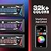 Dual Electronics XRM69RGB | 12 Character LCD Single DIN Car Stereo | RGB Custom Colors | Push to Talk Assistant | Bluetooth Hands Free Calling Music Streaming | AM/FM | USB Playback & Charging