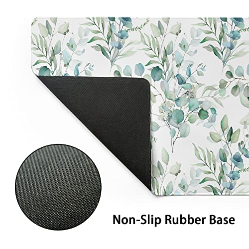 Image of Large Mouse Pad 31.5x11.8 Inches XL Extended Gaming Mousepad Green Leaves Desk Mat for Desktop, Long Computer Keyboard Mouse Mat Non-Slip Base Desk Pad for Home Laptop Game Office Work