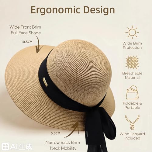 Sombrero de Sol Plegable con Ala Ancha para Mujer miniatura 3
