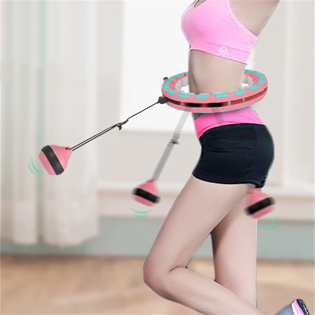 Hula Hoop Regolabile per Esercizio per Adulti E Bambini Addome, Tesa Smart Hooa Che Non Cadrà, Ottimo per Adulti Uomini E Donne,Grigio,20 Knots