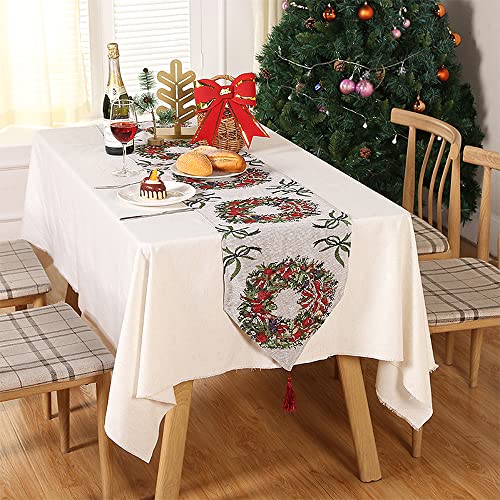 Melajia Christmas Table Runner Seasonal Winter Holiday Party Home Kitchen Dining Table Decoration For Indoor Outdoor 13.7 X 70 Inch #TOP4