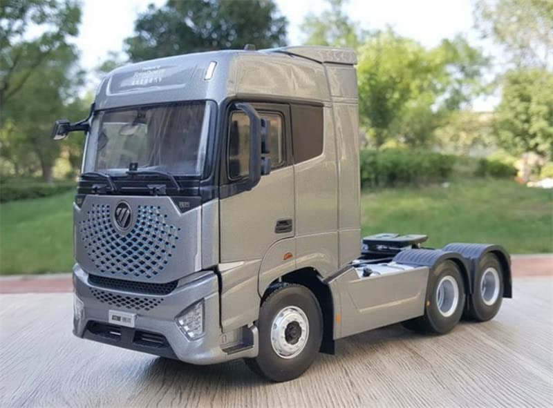 1:24 スケール Foton Auman Kunlun ダンプトラック モデル for FOTON for Auman Galaxy Truck Silver 1/24 Truck Pre-Built Model