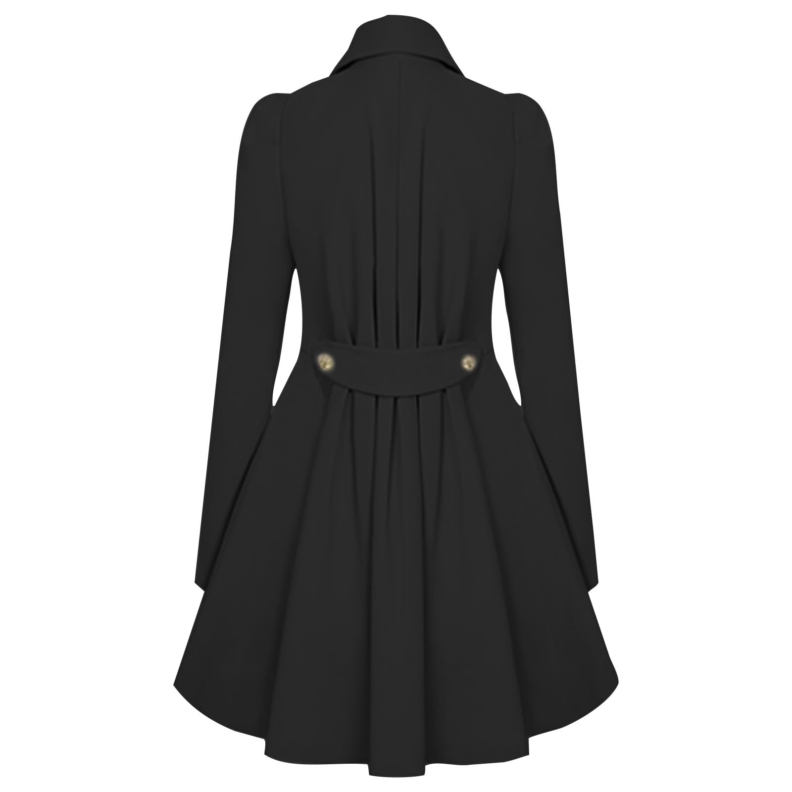 Giacca casual da donna, trench intrecciato, doppiopetto spesso, linea A, cappotti, giacca con tasche (S 2XL)