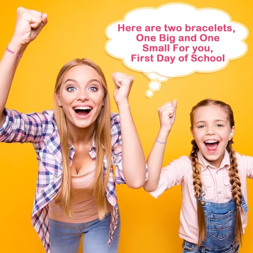 48 Pcs Back to School Bracelets First Day of School Heart Bracelets with 24 Cards Reward Prize Gift for Party Favors4