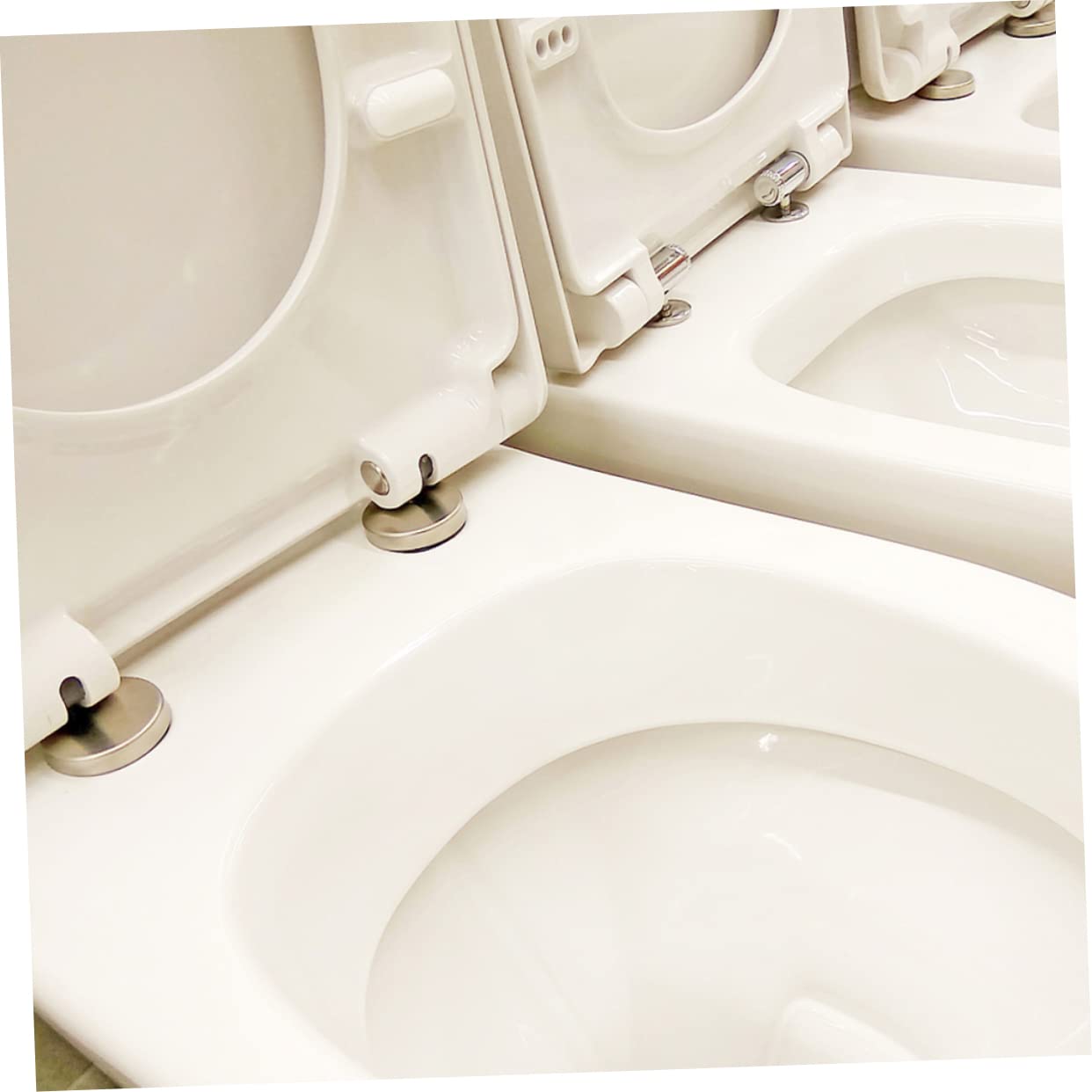 Set 2 Bulloni e Viti Fissaggio Sedile Wc, Raccordi a Sgancio Rapido per Cerniere Superiori, Compatibili Sedili Standard in Legno, Resina e Plastica, Accessori Riparazione Toilette