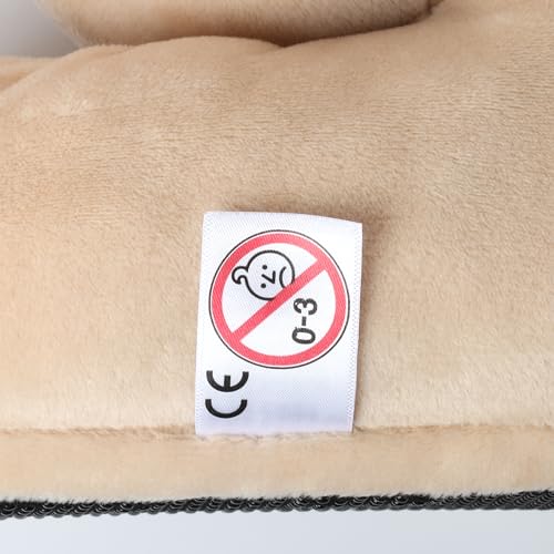 corimori Süße Plüsch-Hausschuhe (10+ Designs) Frenchie „Zorro“ Slipper Einheitsgröße 25-33.5 Unisex Pantoffeln Beige Schwarz