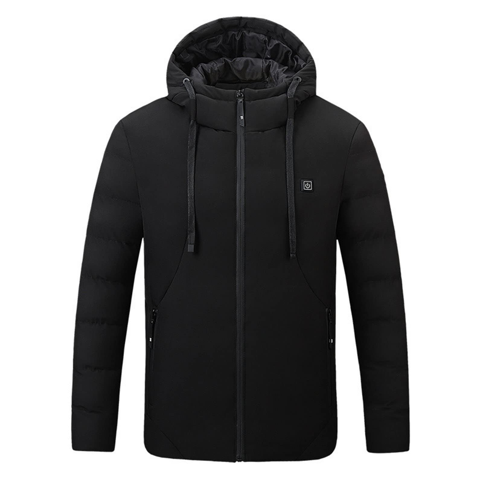 Sudadera Con Capucha Calefactable, Unisex, Con Batería Externa Recargable De 7,4 V Y 16 000 MAh, 5 Zonas Calefacción, 3 Niveles Temperatura, 4-8 H, Para Acampada En Invierno, Negro, Talla L | ES