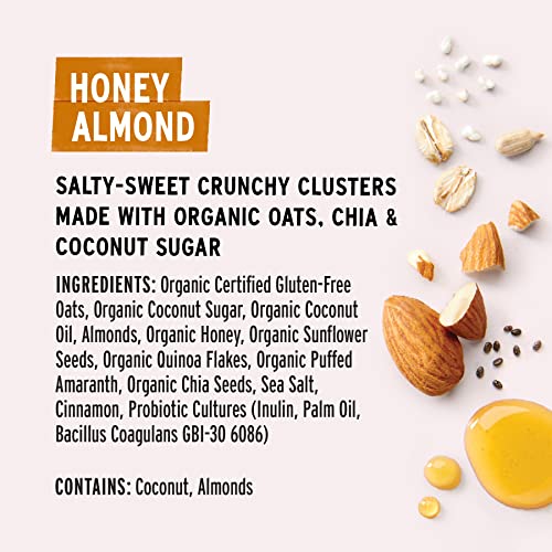 Image of Purely Elizabeth Honey Almond + Probiotics Ancient Grain Granola, Gluten Free & Non-GMO, 8 Ounce (Pack of 2)