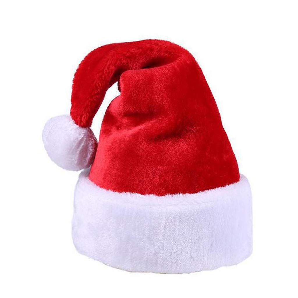 GenericHoliday Hat Santa Plush Soft Thick Cute Cap Christmas Fancy Ultra Dress Baseball Caps Star Ht