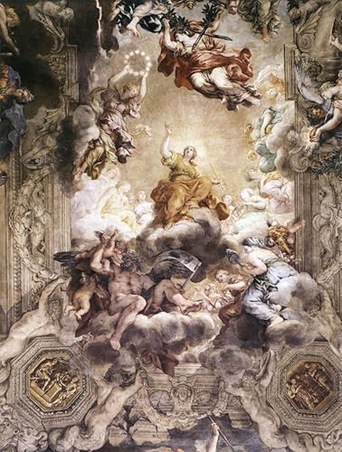 Toile Pietro Da Cortona Divine Providence Grand Poster Déco pour Salon et Bureau