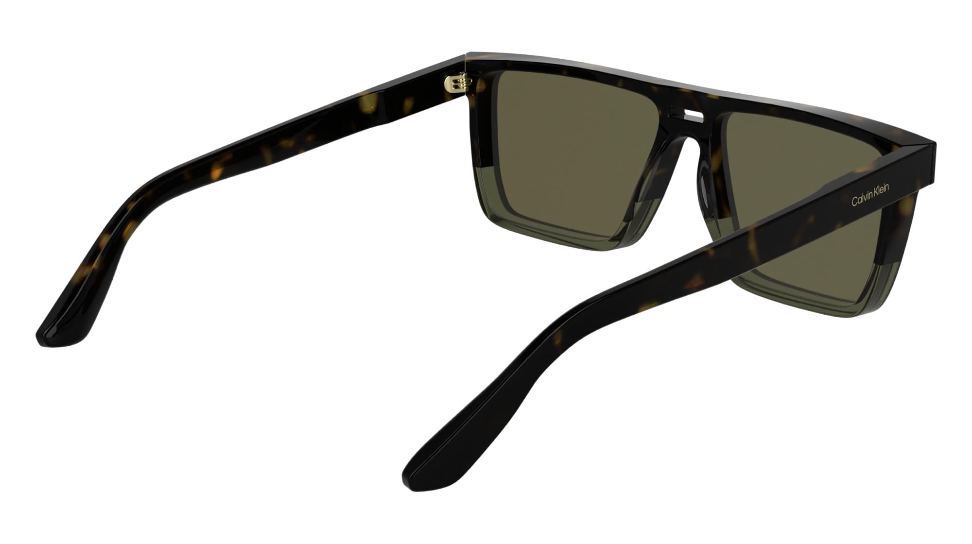 Calvin Klein Men's Sunglasses CK25501S - Dark Havana/Khaki with Solid Brown Lens