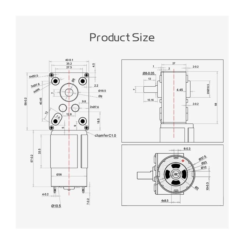 Support 12 V 160 tr/min 5840-555 Turbo réducteur de ver électronique pour changer de vitesse avant et arrière
