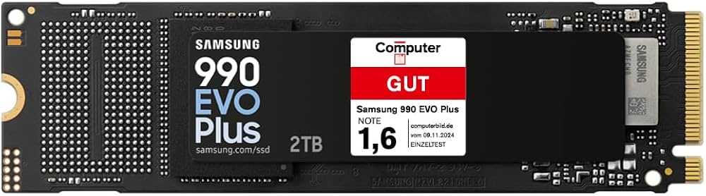 内蔵型SSD SAMSUNG 990 EVO NVMe SSD 2TB Samsung 990 EVO NVMe M.2 SSD 2 TB, PCIe 4.0 x4 / PCIe 5.0 x2, NVMe