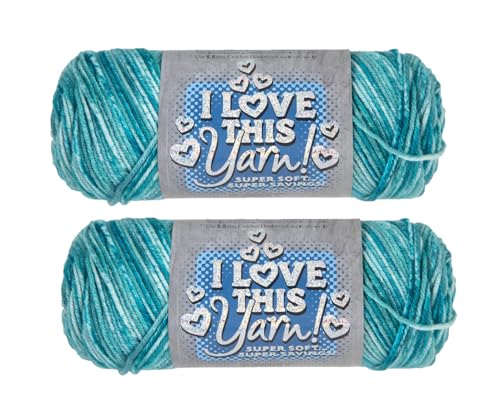 Image of Hobby Lobby Print I Love This Yarn, 842 Deep Sea Diving, Set of 2 | 4 Medium Weight, 252 Yards Per Skein