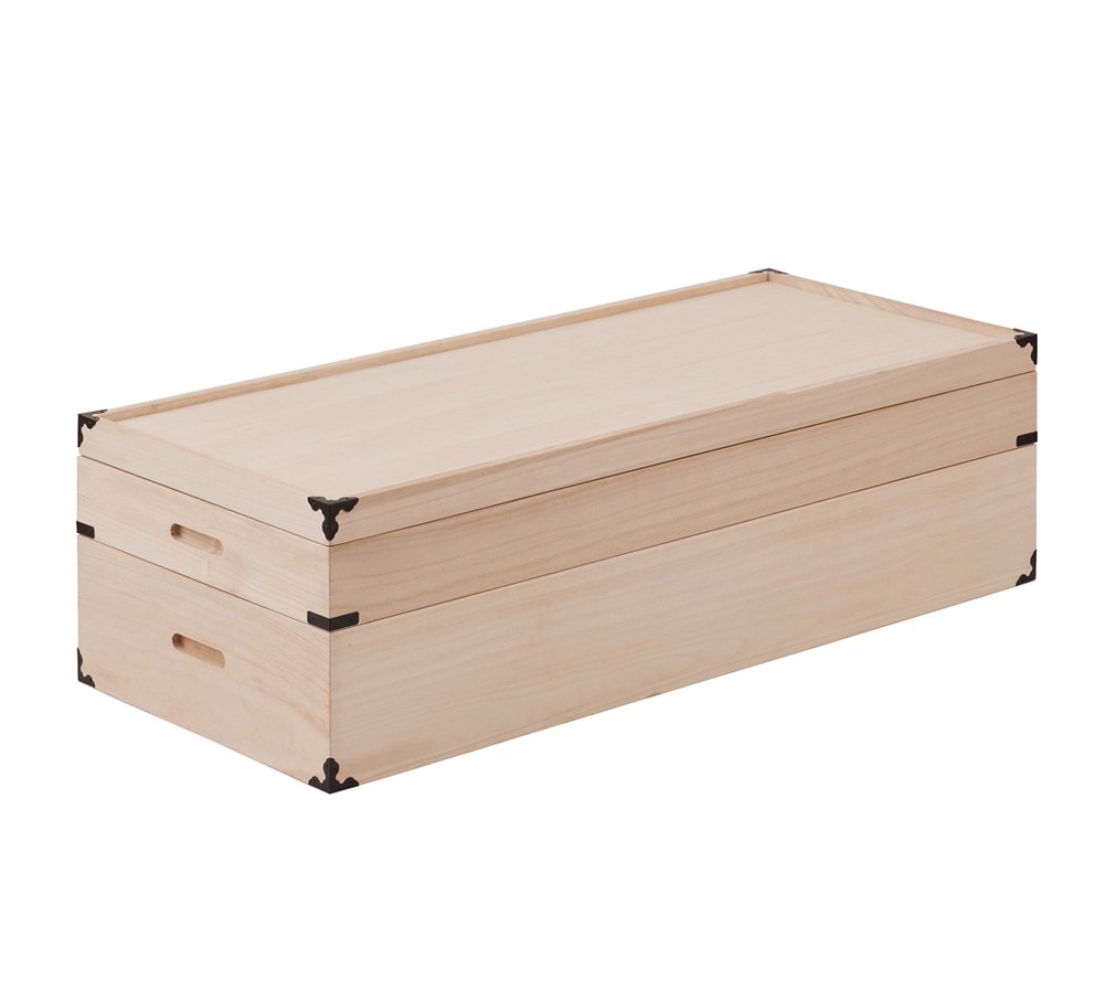 Amazon｜桐衣装箱 2段 高さ25cm 隅金具付 GB-0003｜収納ケース