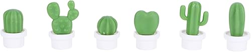 Miniatura 6 de Imanes para refrigerador, 6 unidades de imanes de nevera, plantas suculentas lindas para mensajes adhesivos para pizarra para pizarra blanca para