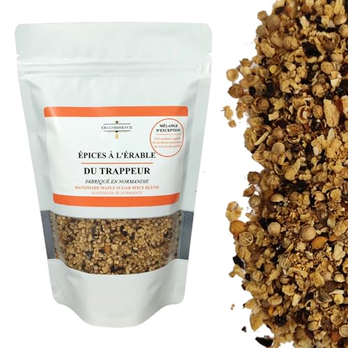 Especias de arce Trapper's (200 g) - Hechas a mano en Normandía - Mezcla excepcional - Sin aditivos, colorantes, conservantes, sin irradiar
