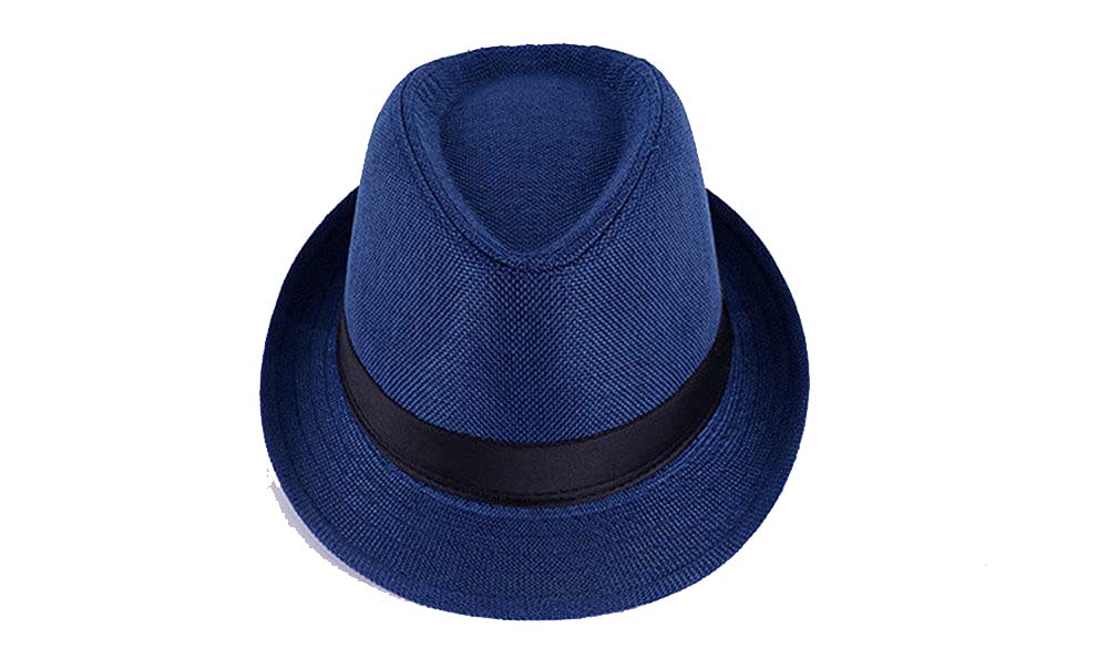 GIVBRO Sombrero de lino para hombre, sombrero de malla de ala ancha, sombrero Fedora Trilby, sombrero de visera, sombrero de Panamá, sombrero plegable al aire libre, sombrero de playa, sombrero de