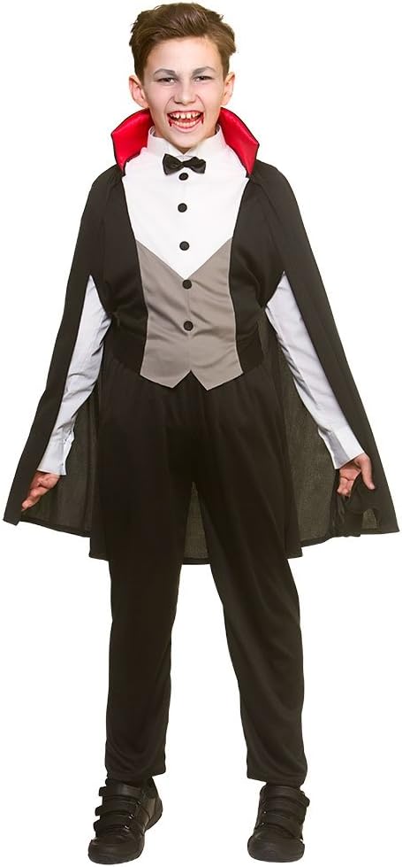 Kids Boys Spooky Bloodthirsty Vampire Large Halloween Fancy Dress