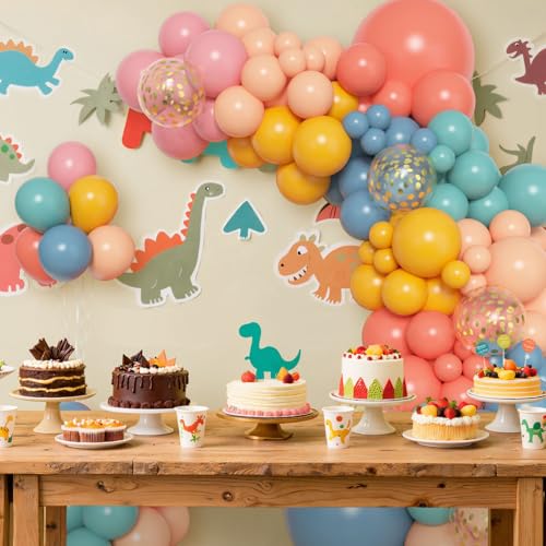 Image of Amandir 153pcs Boho Rainbow Balloon Arch Garland Kit Different Sizes