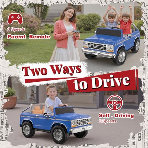Image of ANPABO Licensed Ford F-150 24V 2 Seater Ride on Car for Kids, Dark Blue
