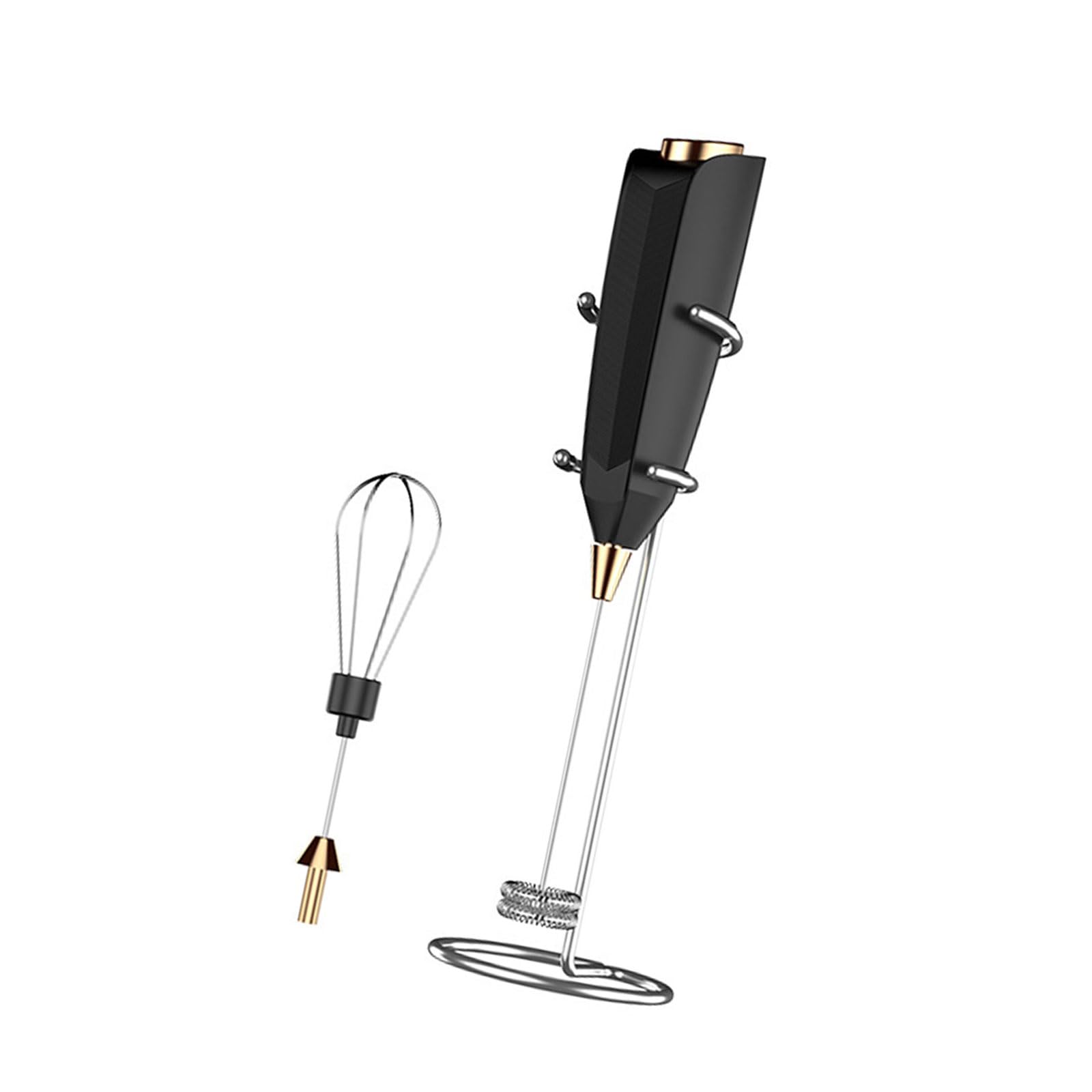 Electric Milk Frother Whisk with Stainless Steel Heads Battery Operated Suitable for Coffee Cream and Baking Recipes Electric Milk Frother Handheld