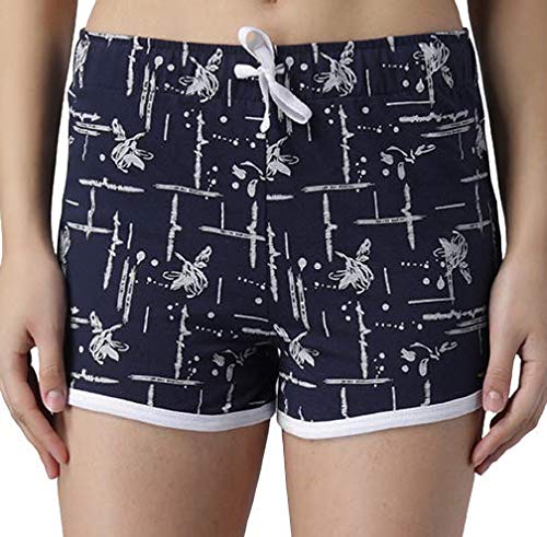 Image of KOTTY Cotton Printed Women's Night Shorts (PrintedBlue,34)