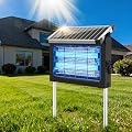 OnBeam Solar Bug Zapper Outdoor, 4500V Mosquito Zapper Waterproof Electric Fly Zapper Rechargeable Mosquito Killer Lamp with 10W Solar Panel, Cordless Fly Trap for Backyard, Patio, Garden, RV, Camping
